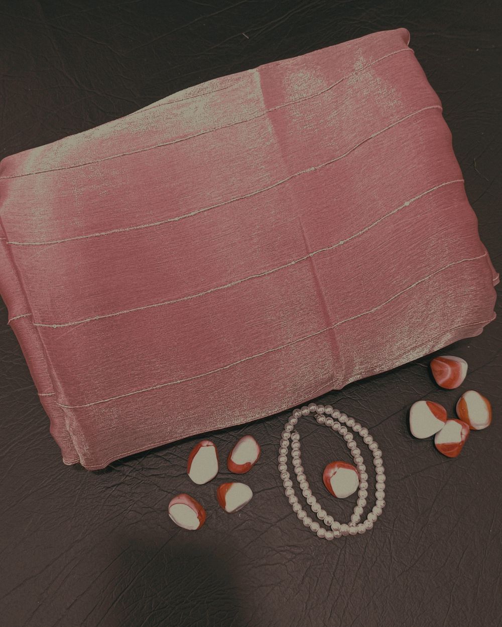 Jimmy-Choo Sequin Work Saree Without Blouse Peach Colour