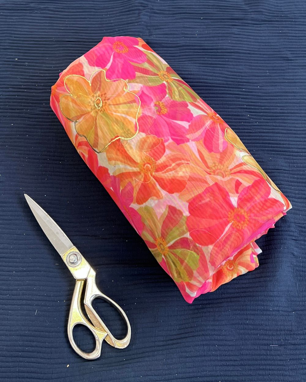 Premium Printed Organza Foil Multicolor 43 Inches Width
