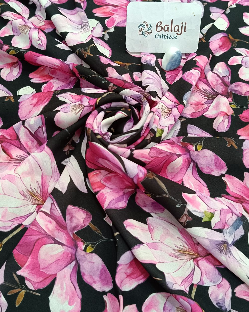 Printed Fiona Black Colour 44 Inches Width