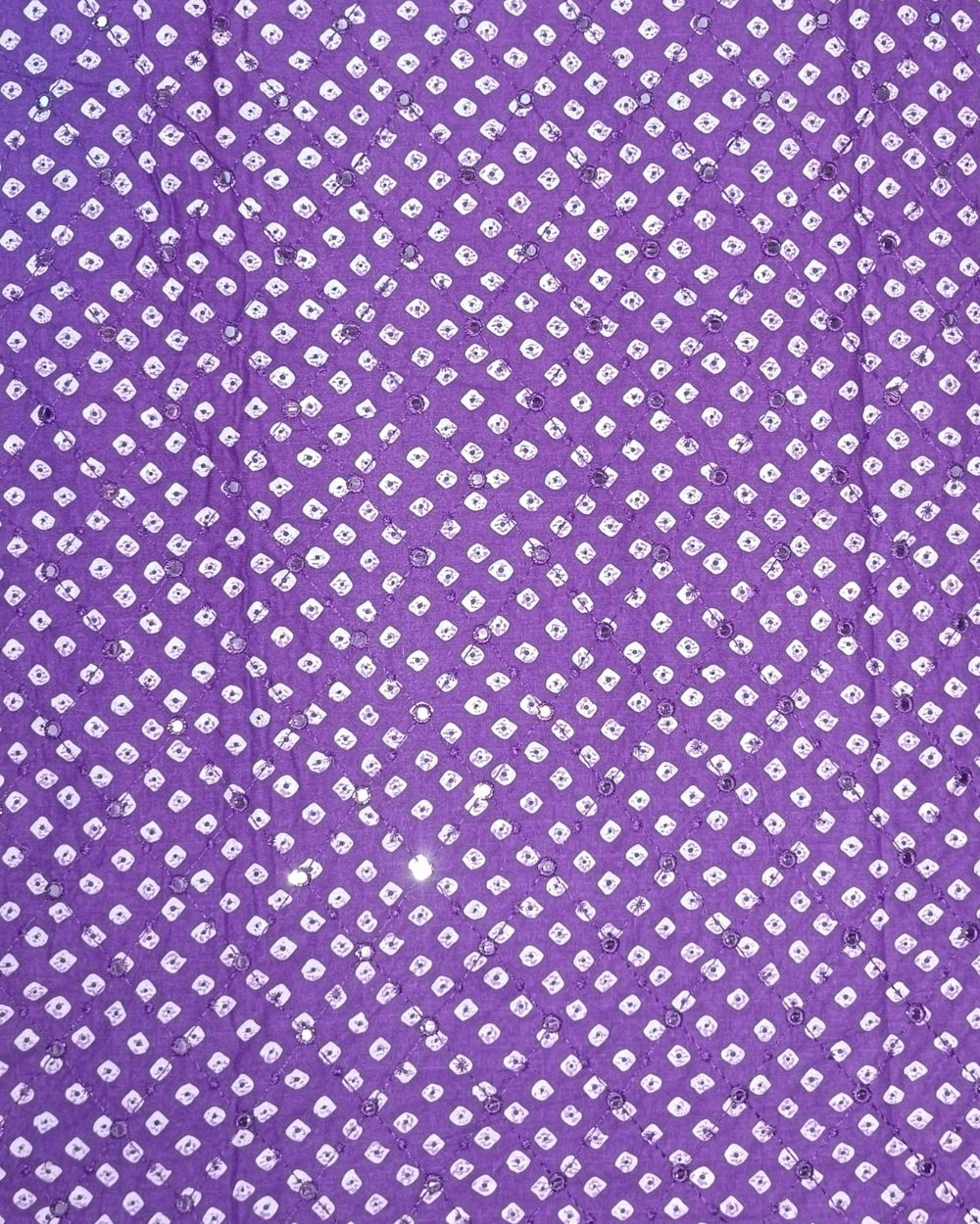 Cotton Abla Work Purple Colour 42 Inches Width