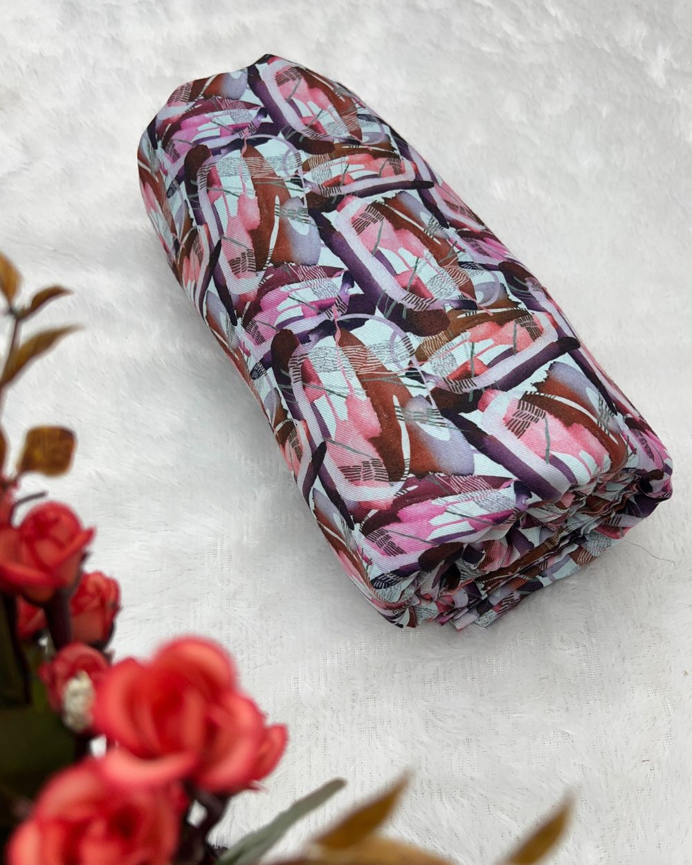 Printed Cotton Mix Pashmina Multicolor 42 Inches Width