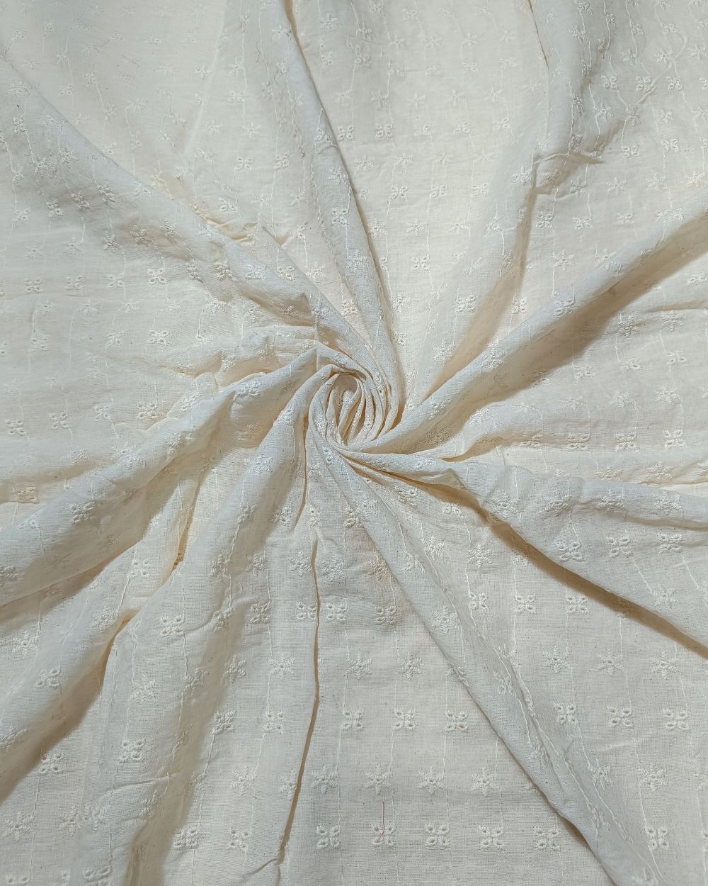 Dyeable Pure Cotton Hakoba Fabric Off White Colour 45 Inches Width