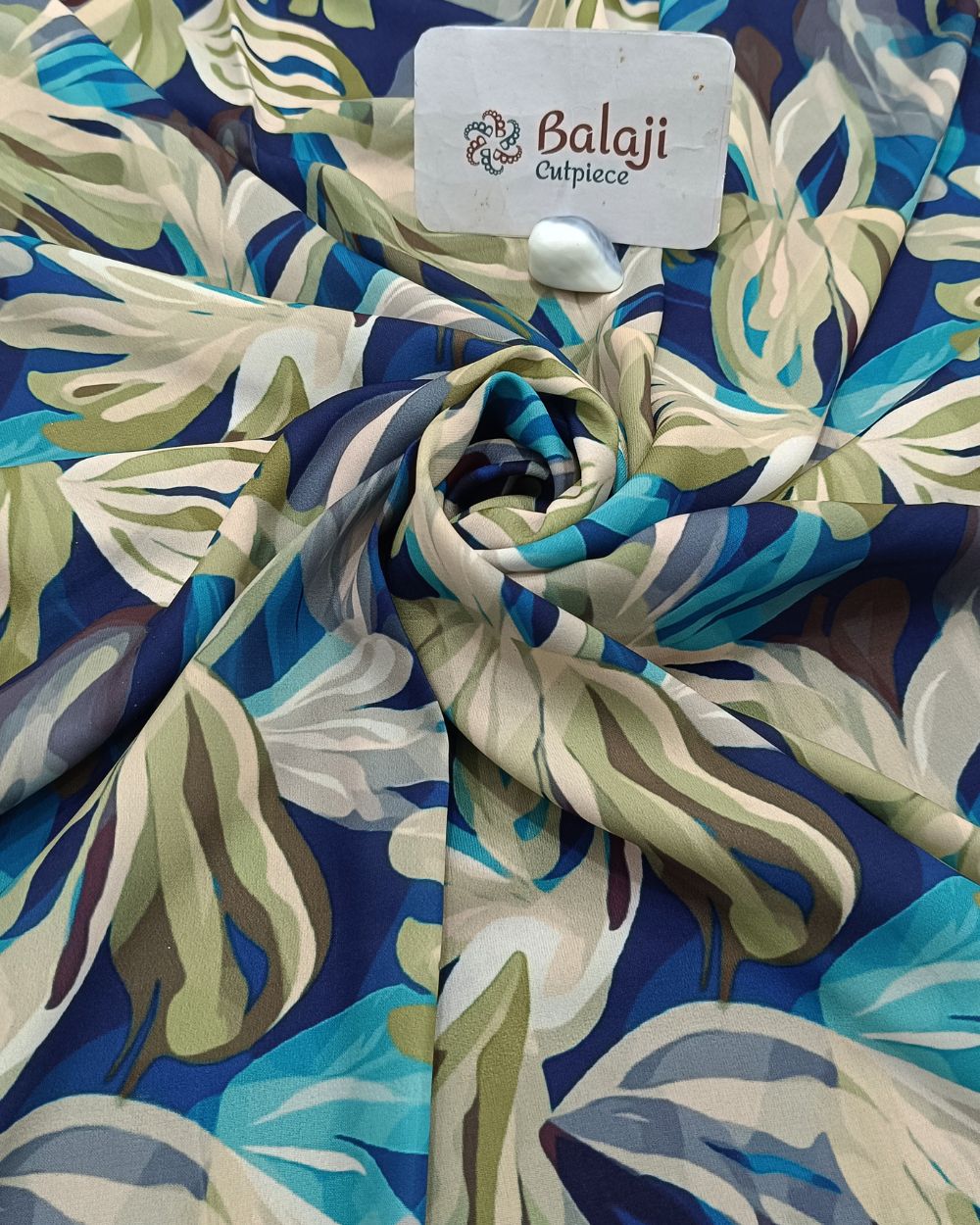 Printed Fiona Navy Blue Colour 44 Inches Width