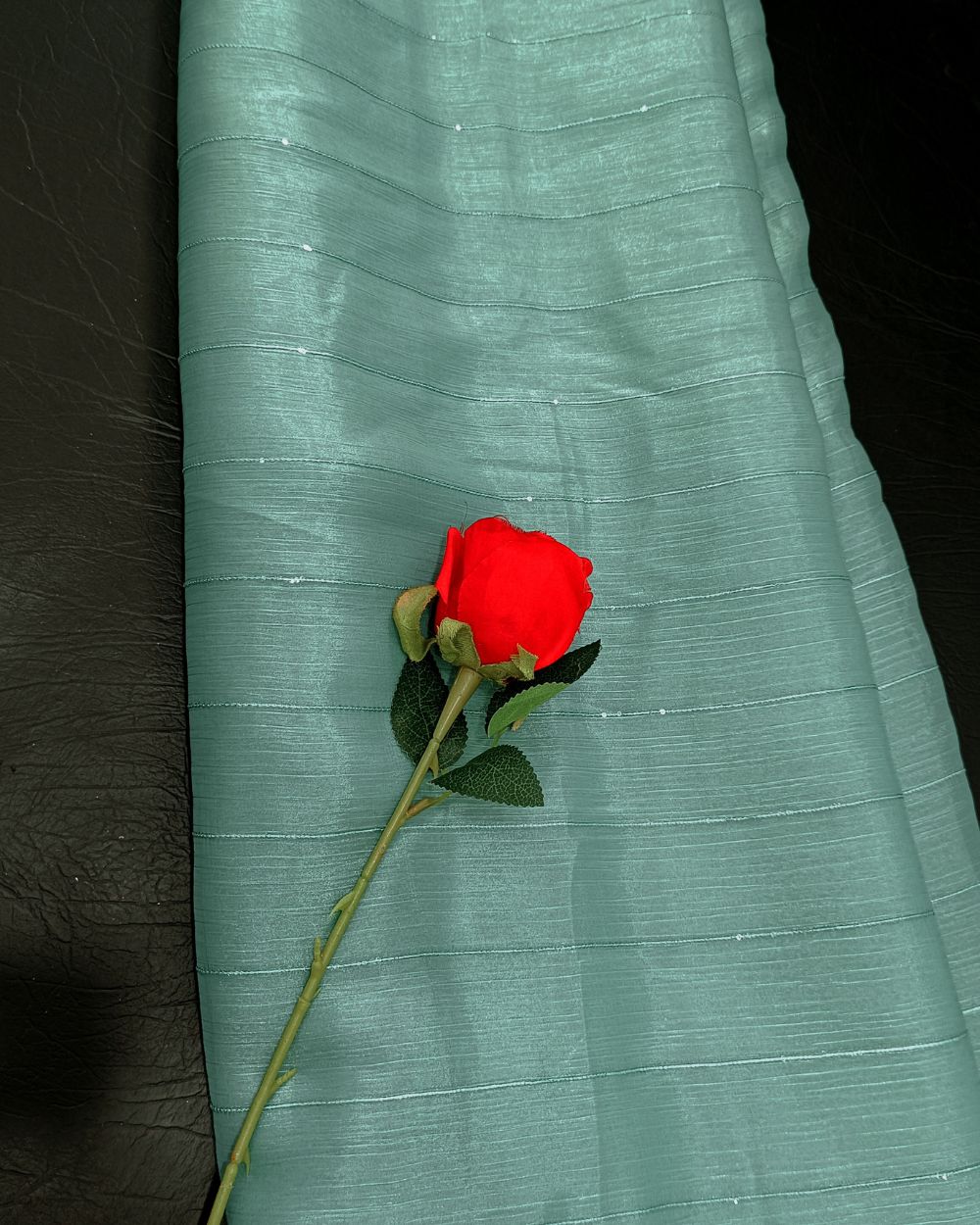 Jimmy-Choo Sequin Work Saree Without Blouse Light Sky Blue Colour