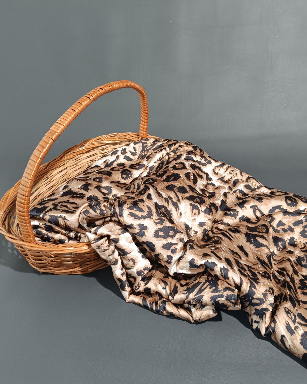 Printed Satin Coffee Colour 44 Inches Width