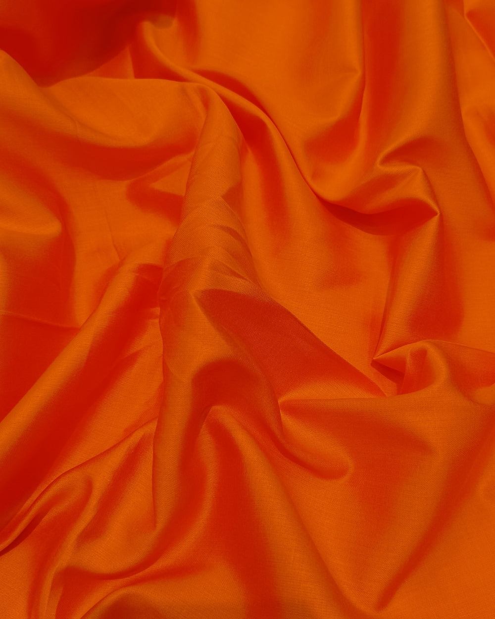 Plain Glaze-Cotton Bright Orange Colour 42 Inches Width