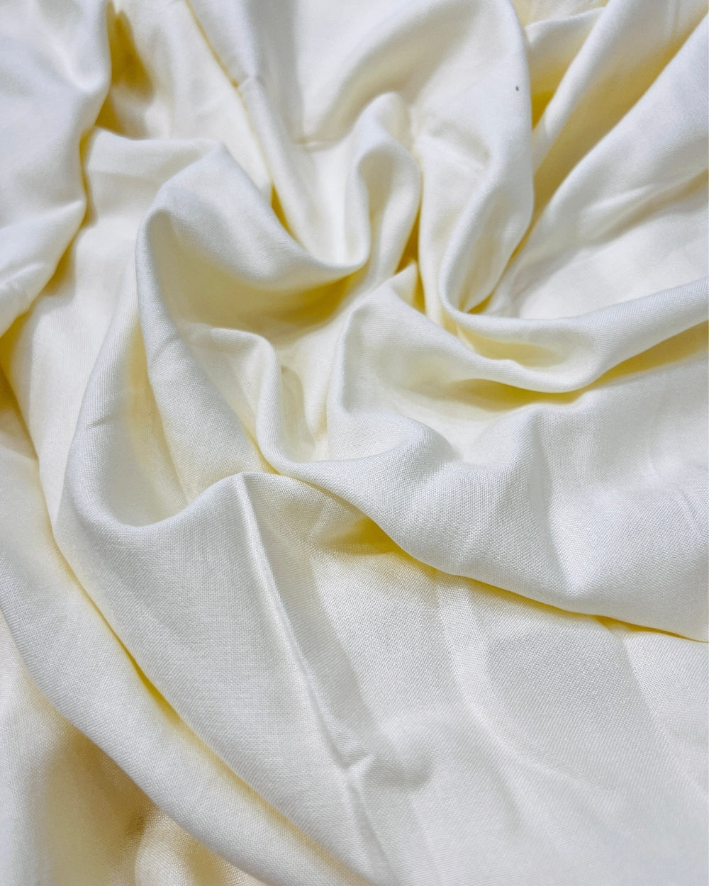 Plain Rayon-cotton Milky White Colour 44 Inches Width