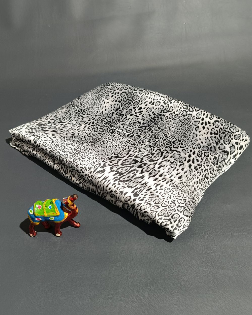 Printed Satin Black & White Colour 44 Inches Width