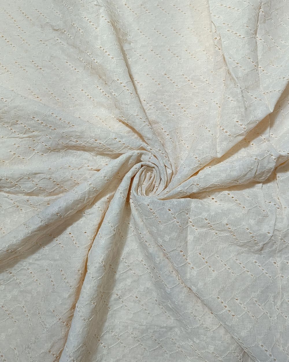 Dyeable Pure Cotton Hakoba Fabric Off White Colour 45 Inches Width