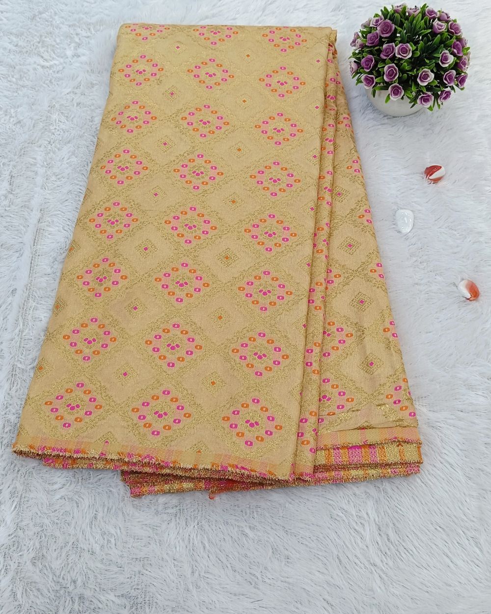 Banarasi Light Golden Colour 44 Inches Width