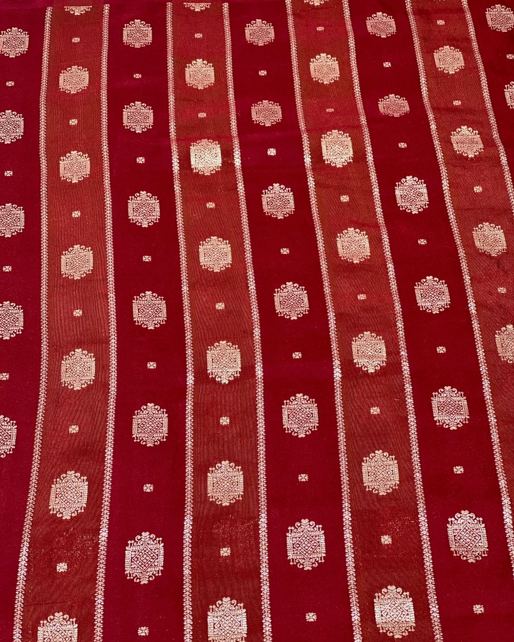 Chanderi Work Maroon Colour 45 Inches Width