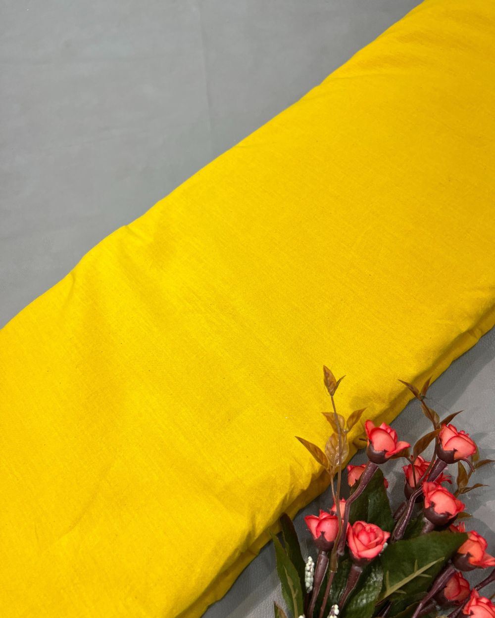 Plain Kora Cotton Yellow Colour 42 Inches Width