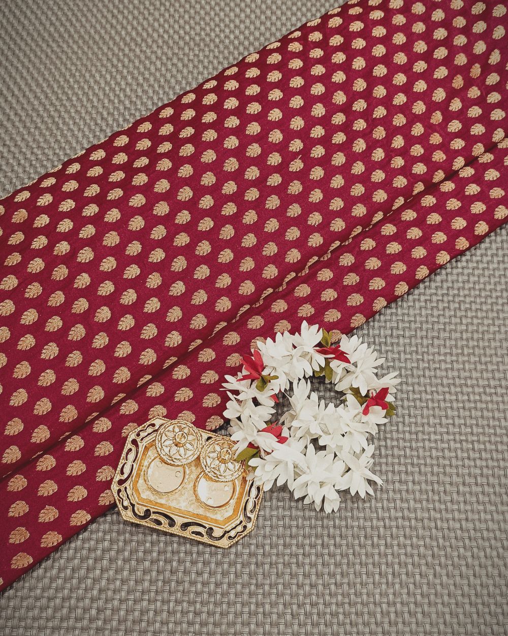 Banarasi Maroon Colour 42 Inches Width