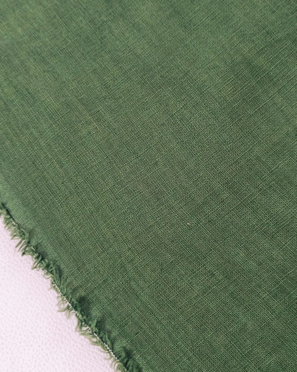 Plain Cotton Linen Forest Green Colour 43 Inches Width