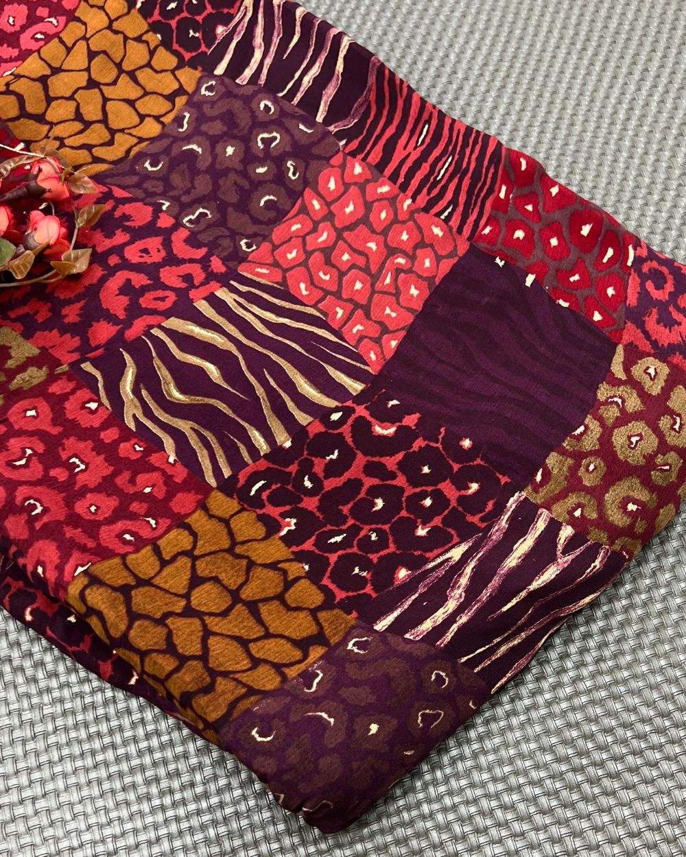 Printed Chinnon Multicolor 42 Inches Width