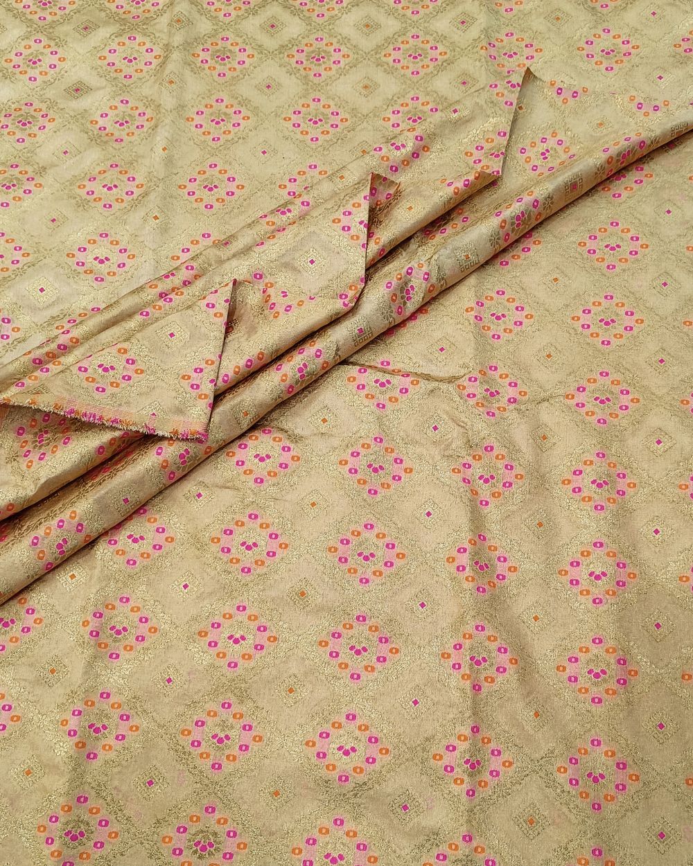 Banarasi Light Golden Colour 44 Inches Width