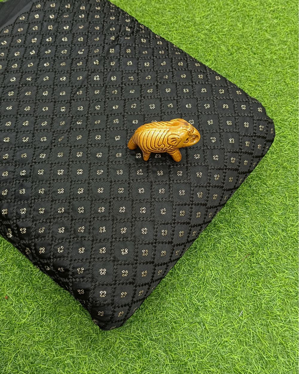 Malai Silk Work Black Colour 42 Inches Width