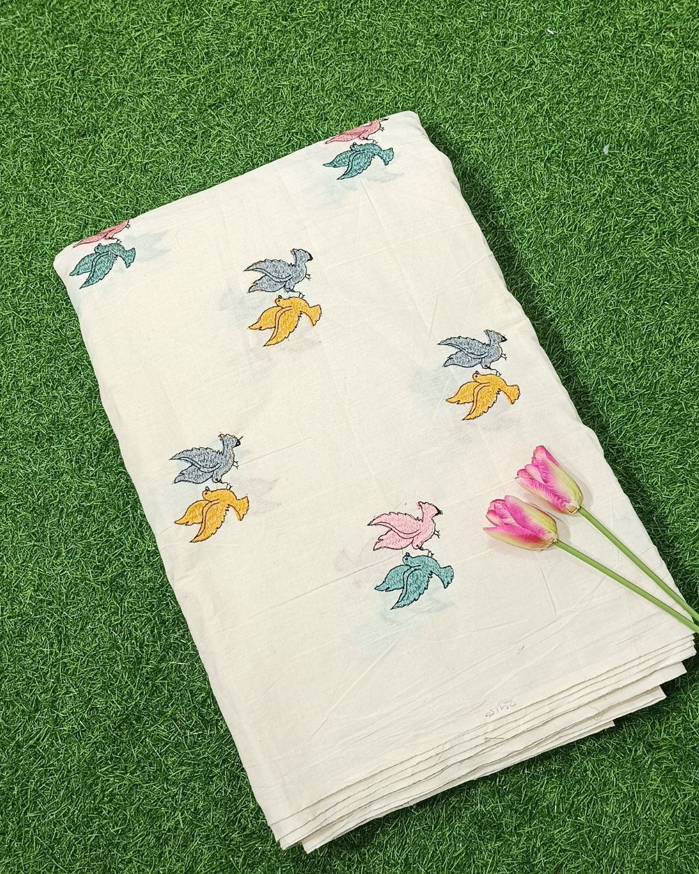 Kora Cotton Work Multicolor 45 Inches Width