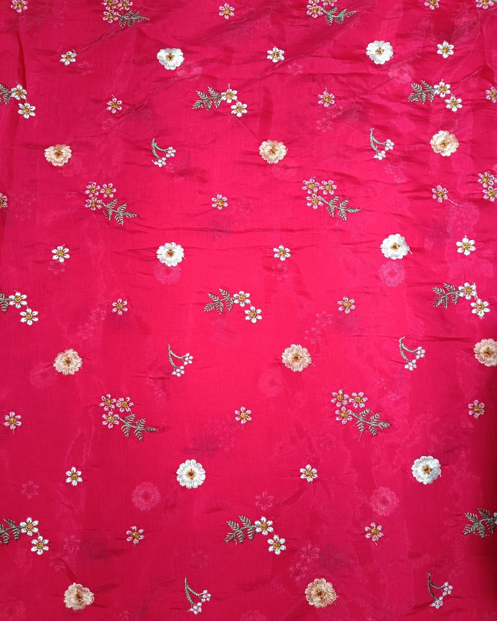 Chanderi Mal Cotton with Thread Work Pink Colour 43 Inches Width