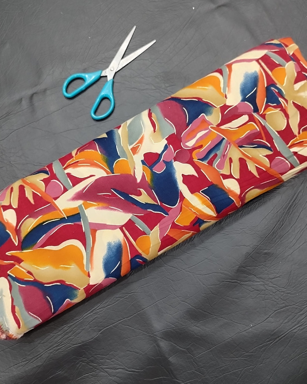 Rayon Foil Digital Print Maroon Colour 44 Inches Width