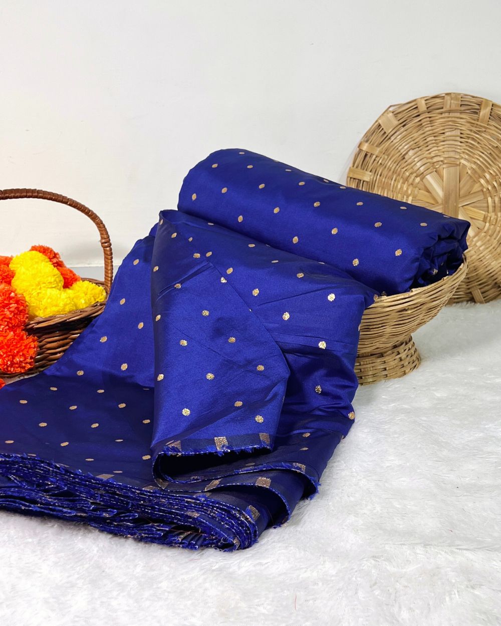 Taffeta Work Dark Ink Blue Colour 60 Inches Width