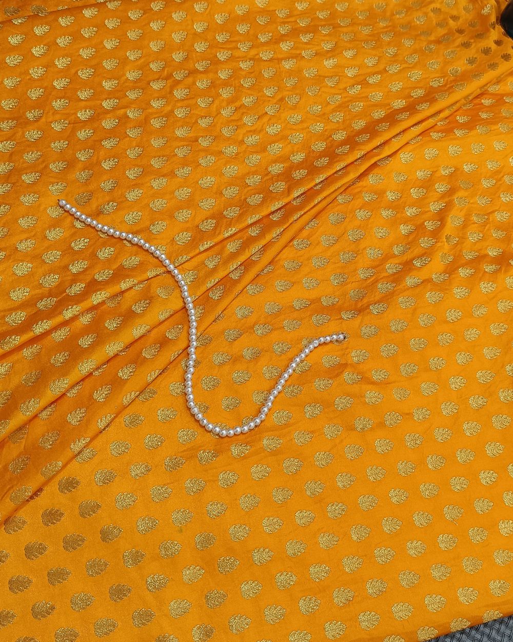 Banarasi Yellow-Orange Colour 42 Inches Width