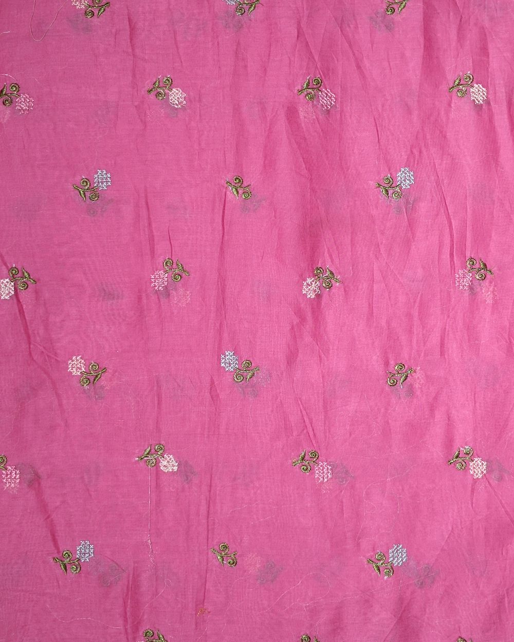 Mal Cotton with Thread Work Pink Colour 40 Inches Width