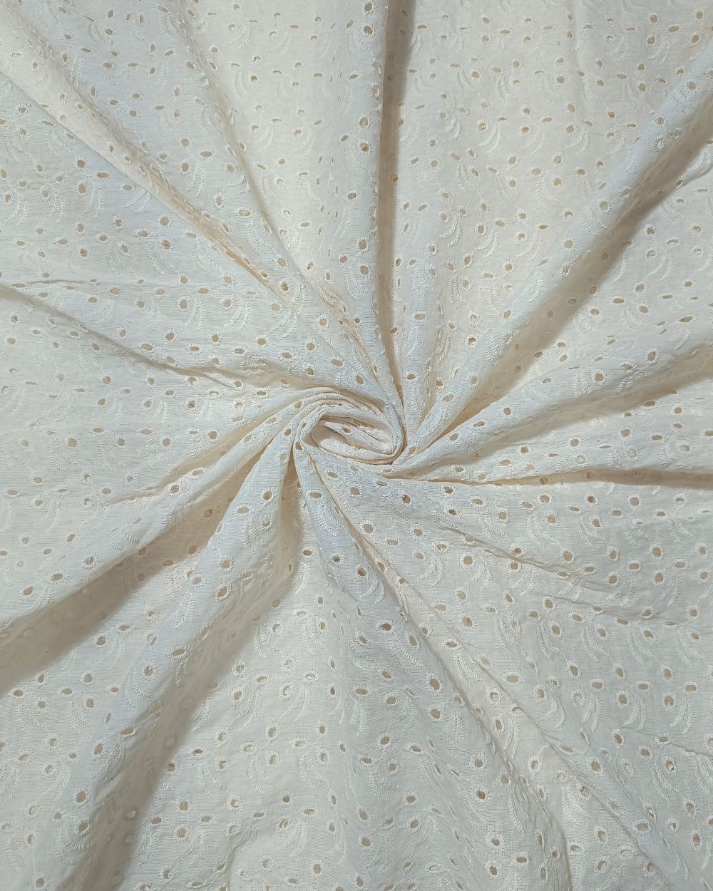 Dyeable Pure Cotton Hakoba Fabric Off White Colour 45 Inches Width