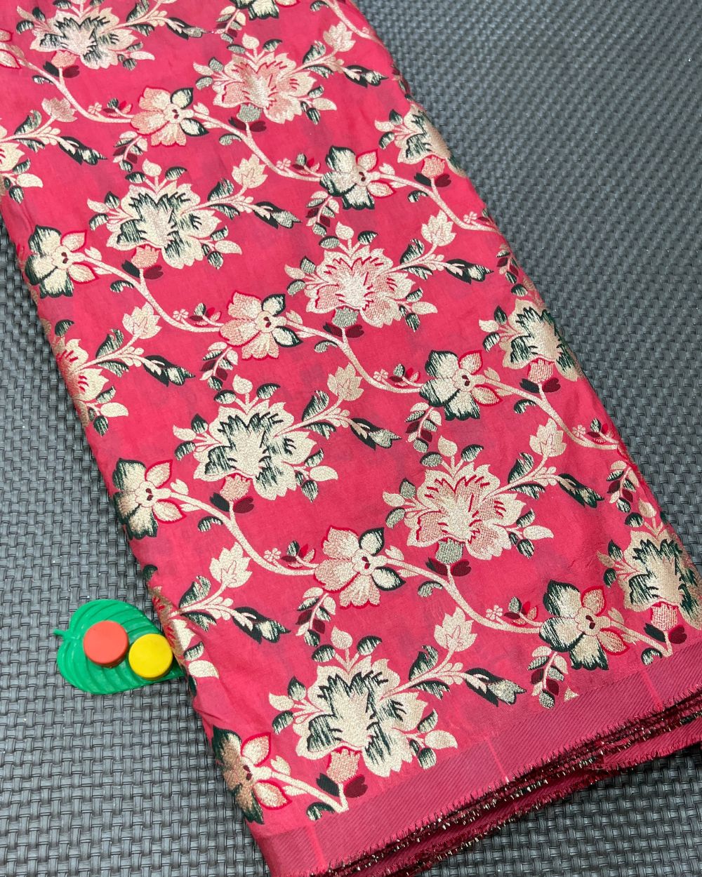 Jacquard Brocade Peach Pink Colour 45 Inches Width