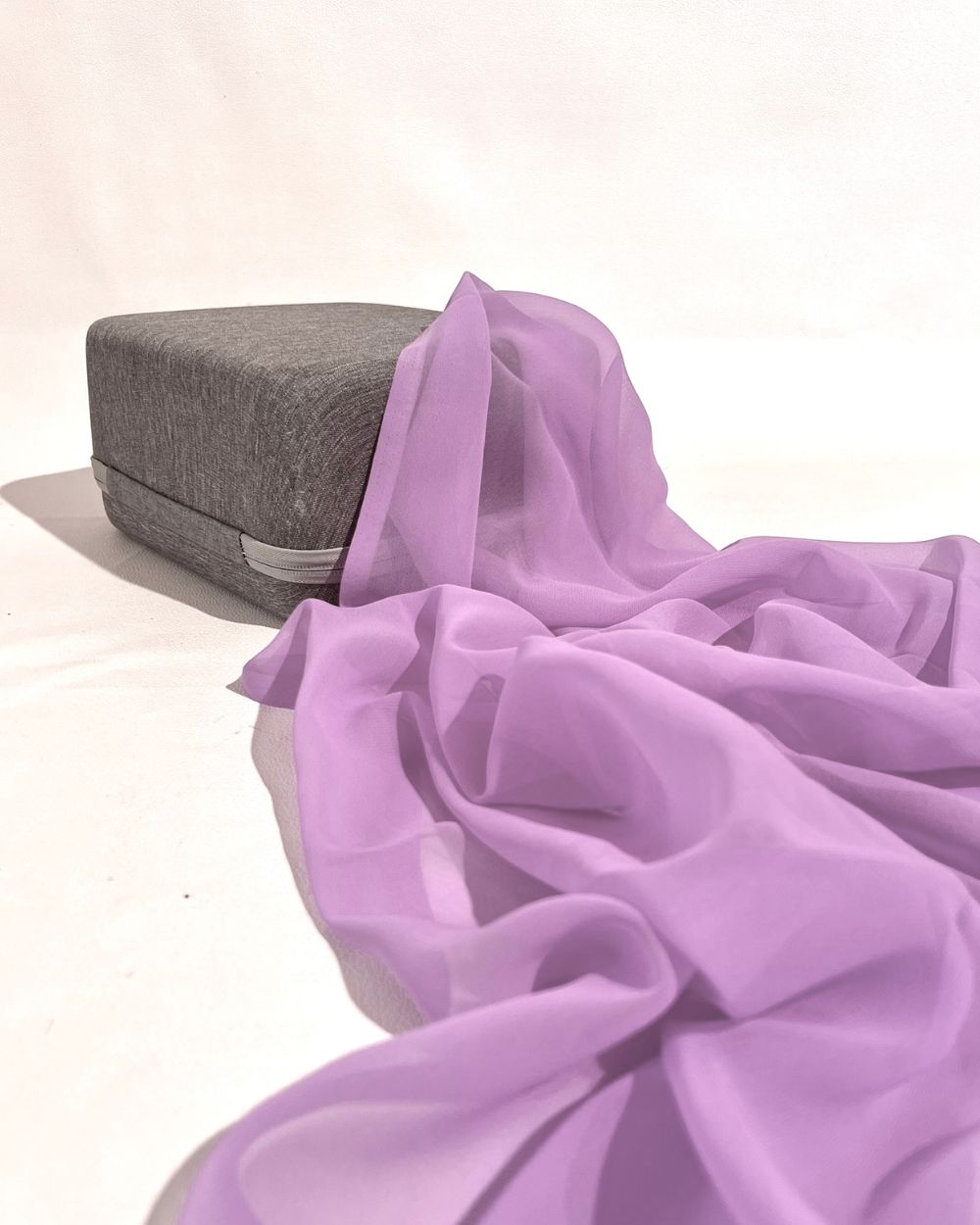 Plain Georgette Light Lavender Colour 44 Inches Width