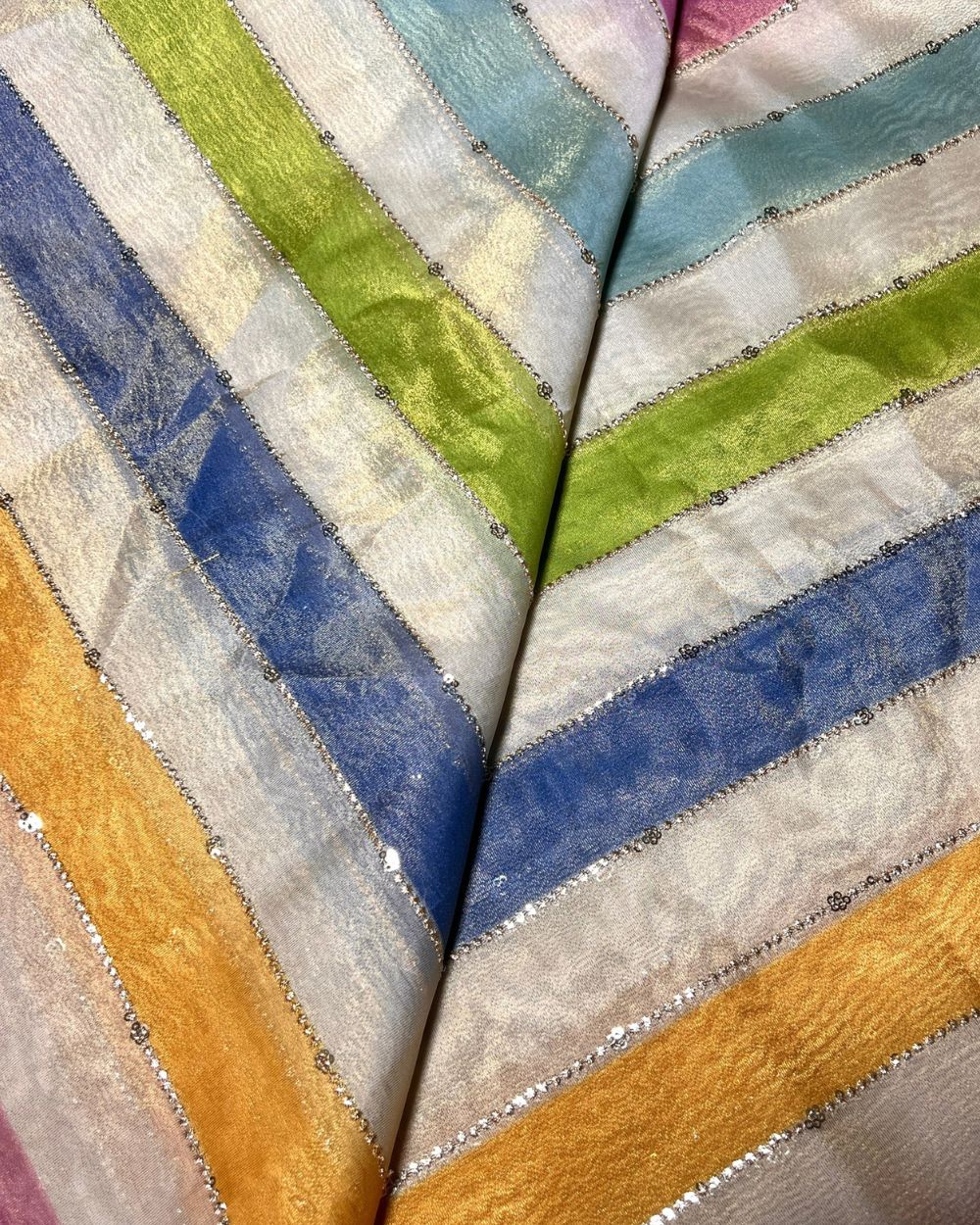 Premium Organza Work Multicolor 47 Inches Width