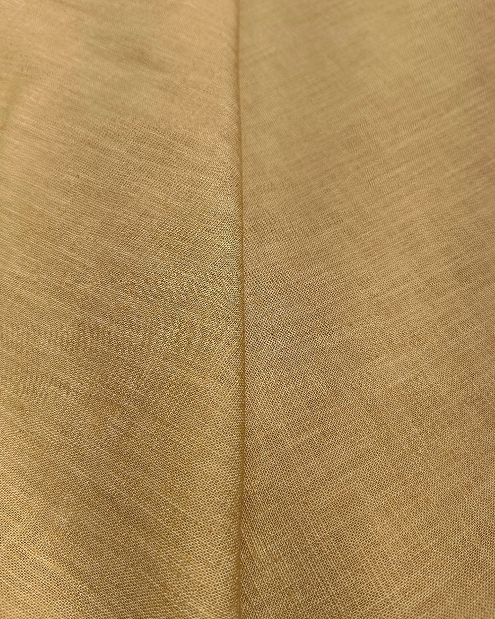 Plain Cotton Linen Golden Brown Colour 44 Inches Width