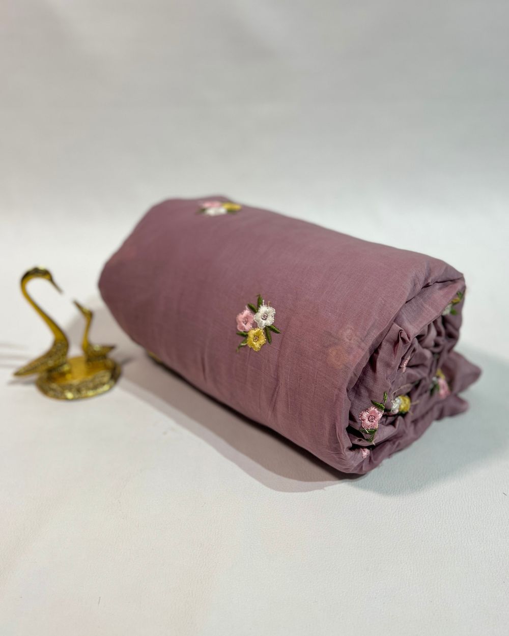 Mal Cotton with Thread Work Pastel Onion Colour 42 Inches Width