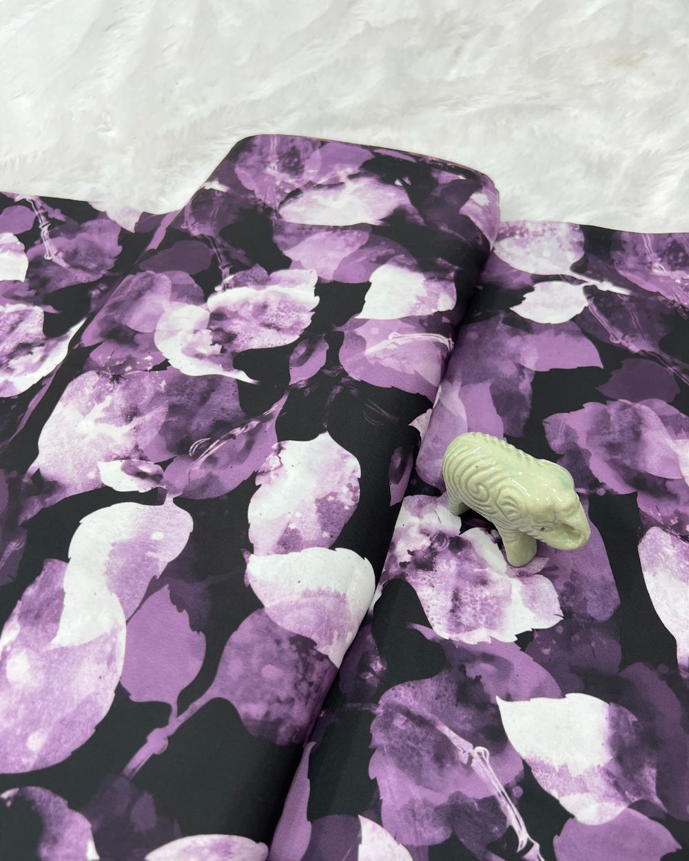 Printed Fiona Purple Colour 44 Inches Width