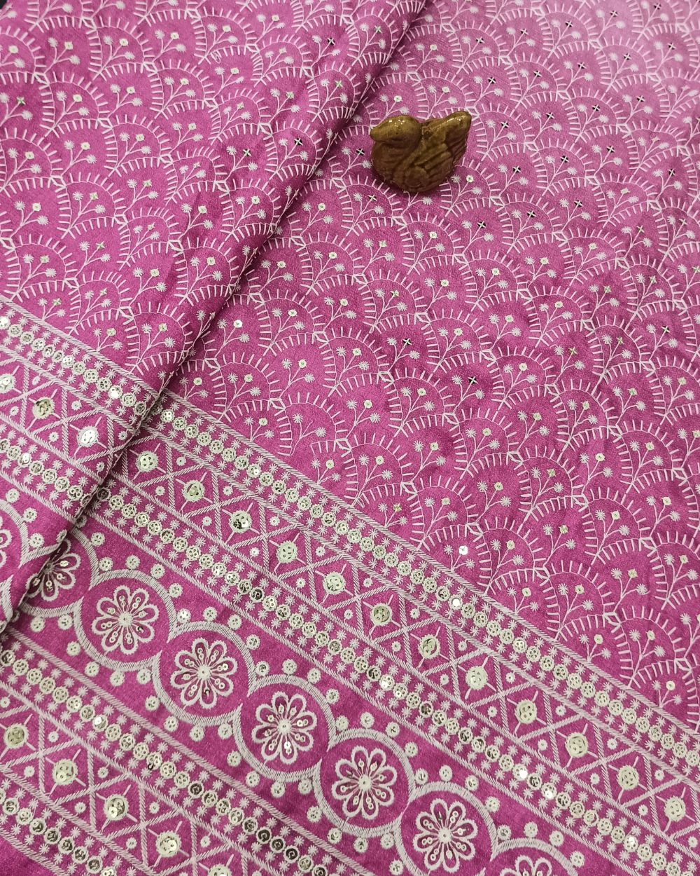 Banglori Work Pink Colour 55 Inches Width