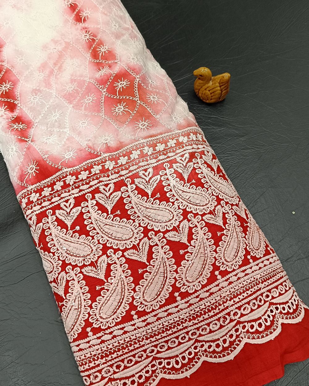 Cotton Shibori Work Red Colour 42 Inches Width