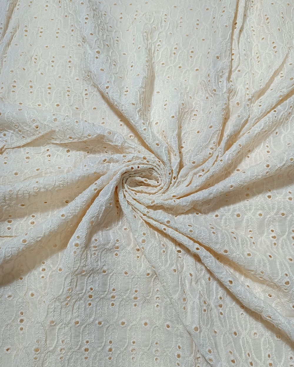 Dyeable Pure Cotton Hakoba Fabric Off White Colour 45 Inches Width