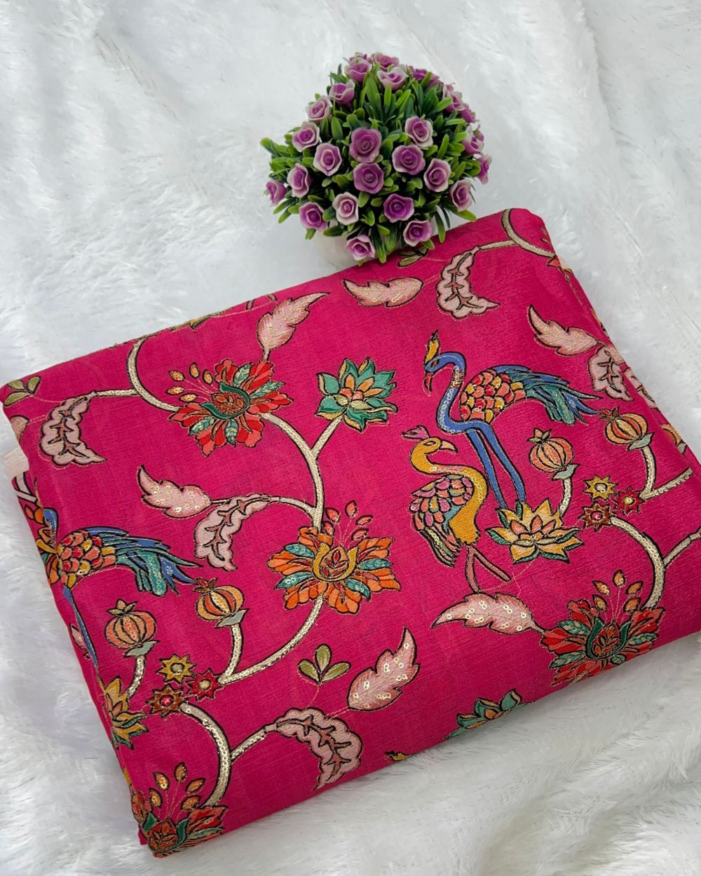 Chinnon Work Pink Colour 45 Inches Width