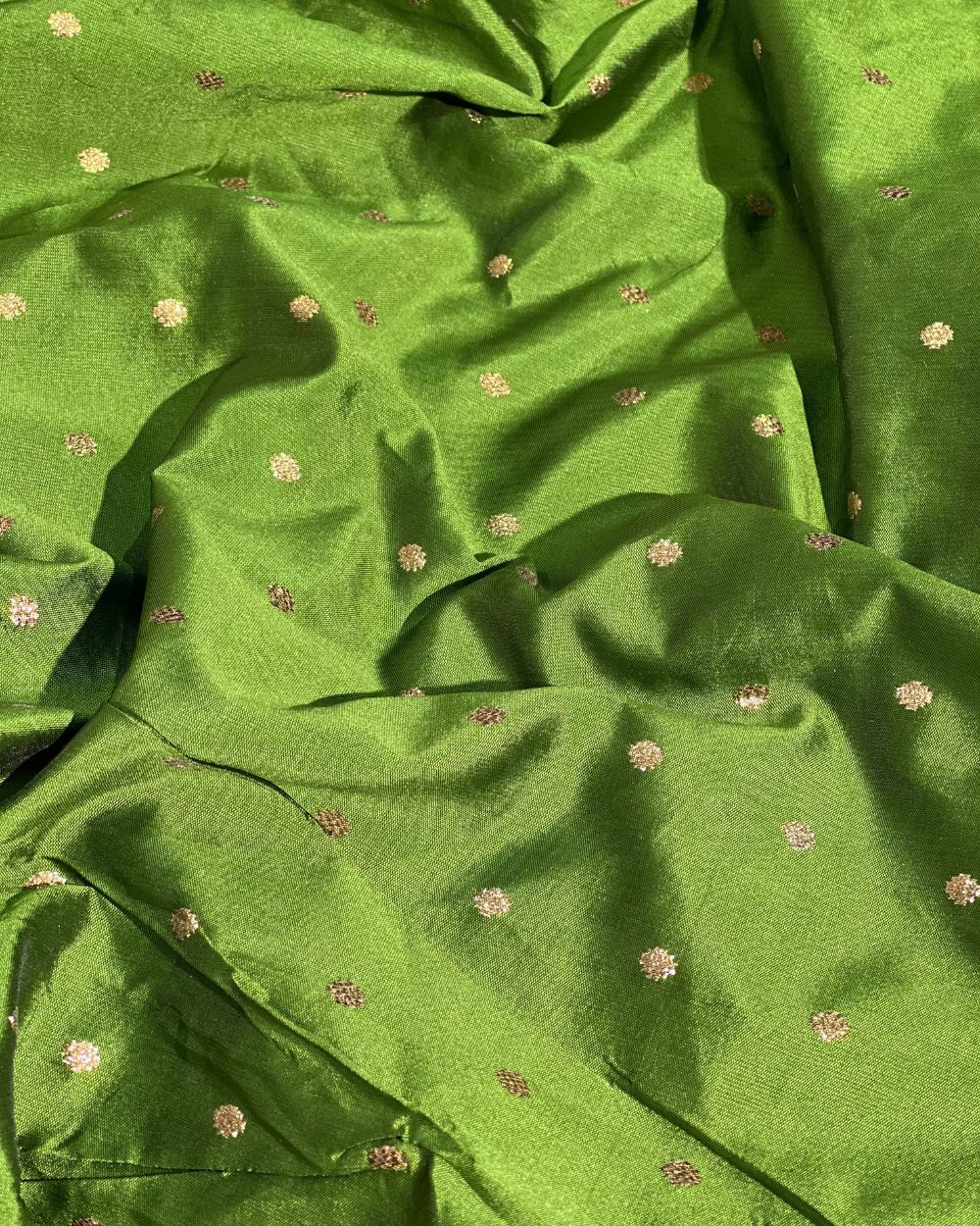 Taffeta Work Mehandi Green Colour 54 Inches Width