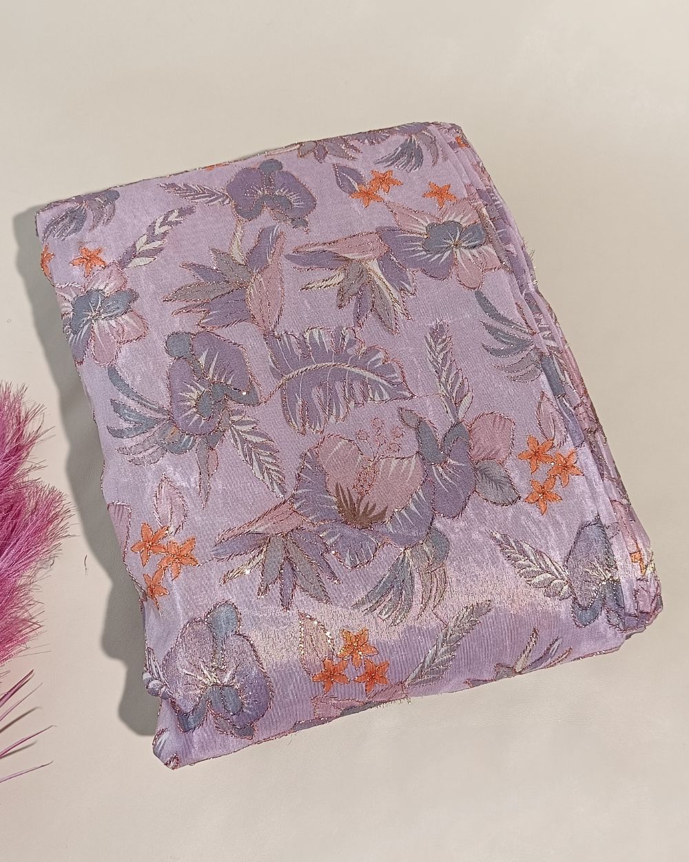 Cosmos Work Lavender Pink Colour 42 Inches Width