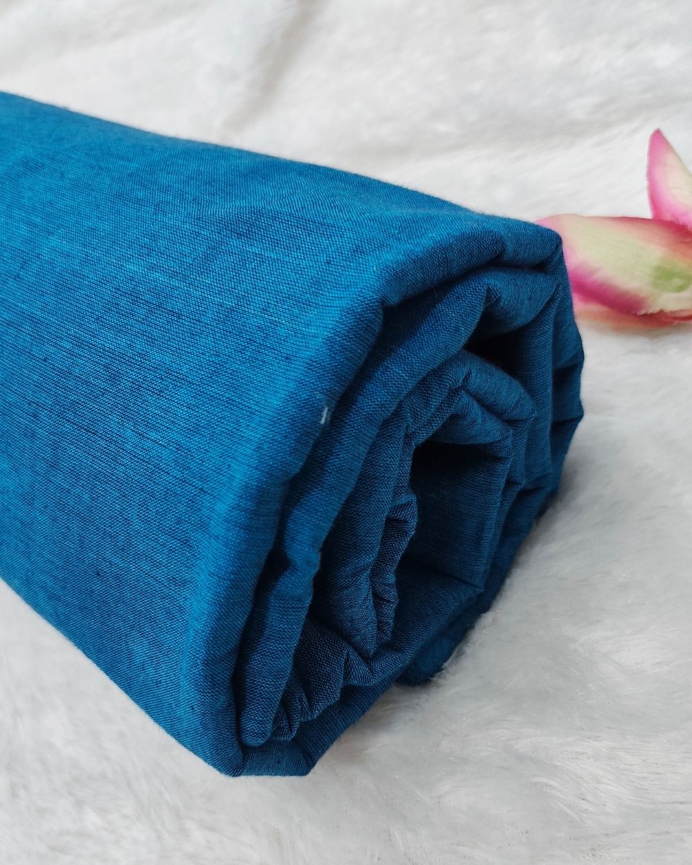 Plain Khadi Cotton Fabric Kerosene Colour 45 Inches Width