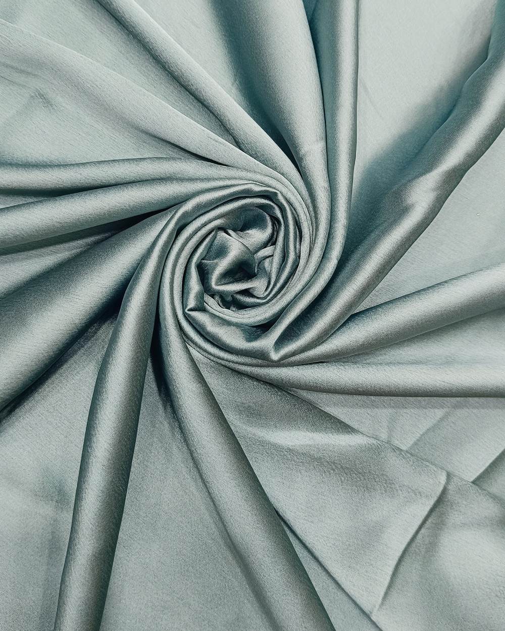 Plain Japan Satin Greyish Turquoise Colour 42 Inches Width