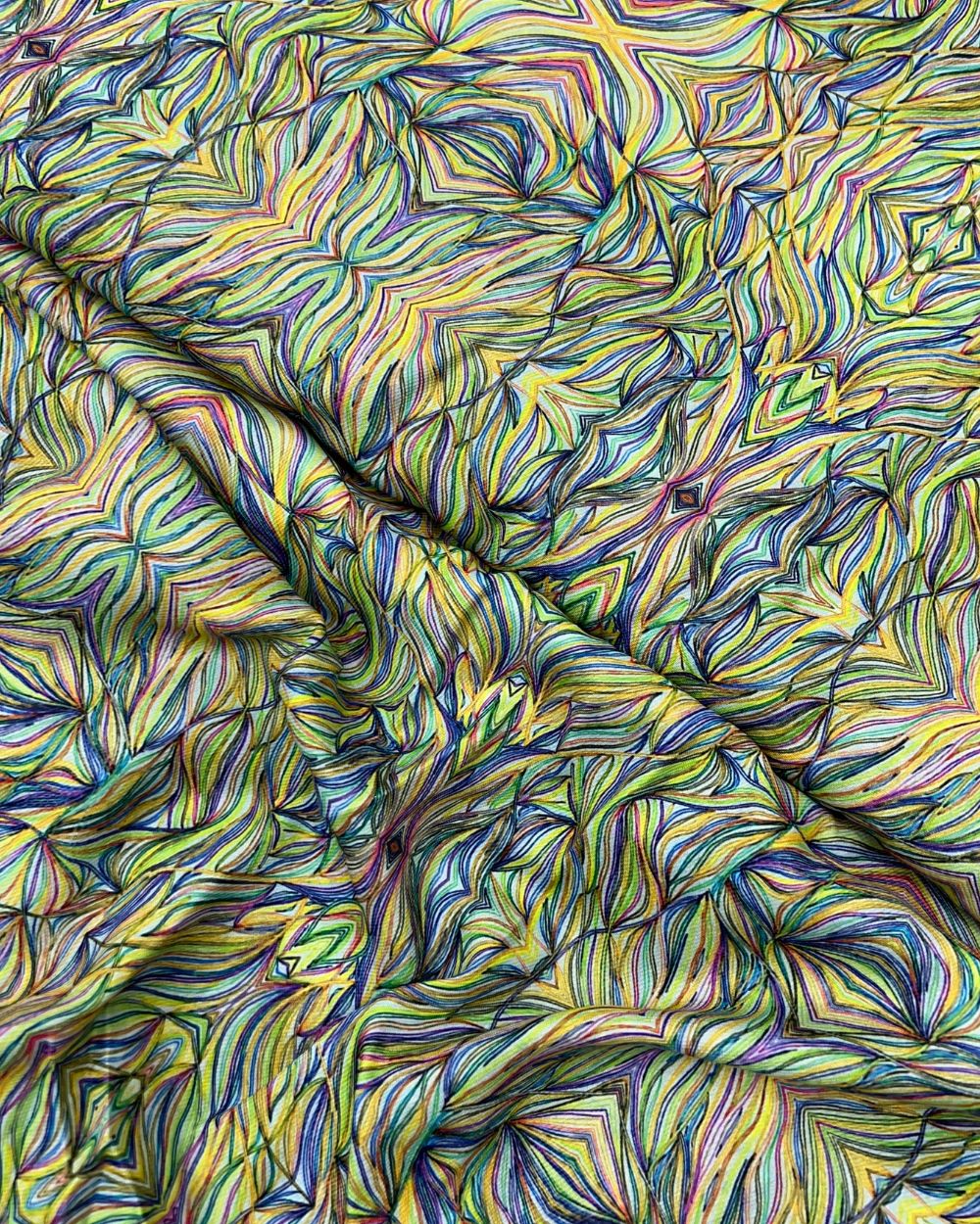 Printed Cotton Mix Pashmina Green Colour 42 Inches Width