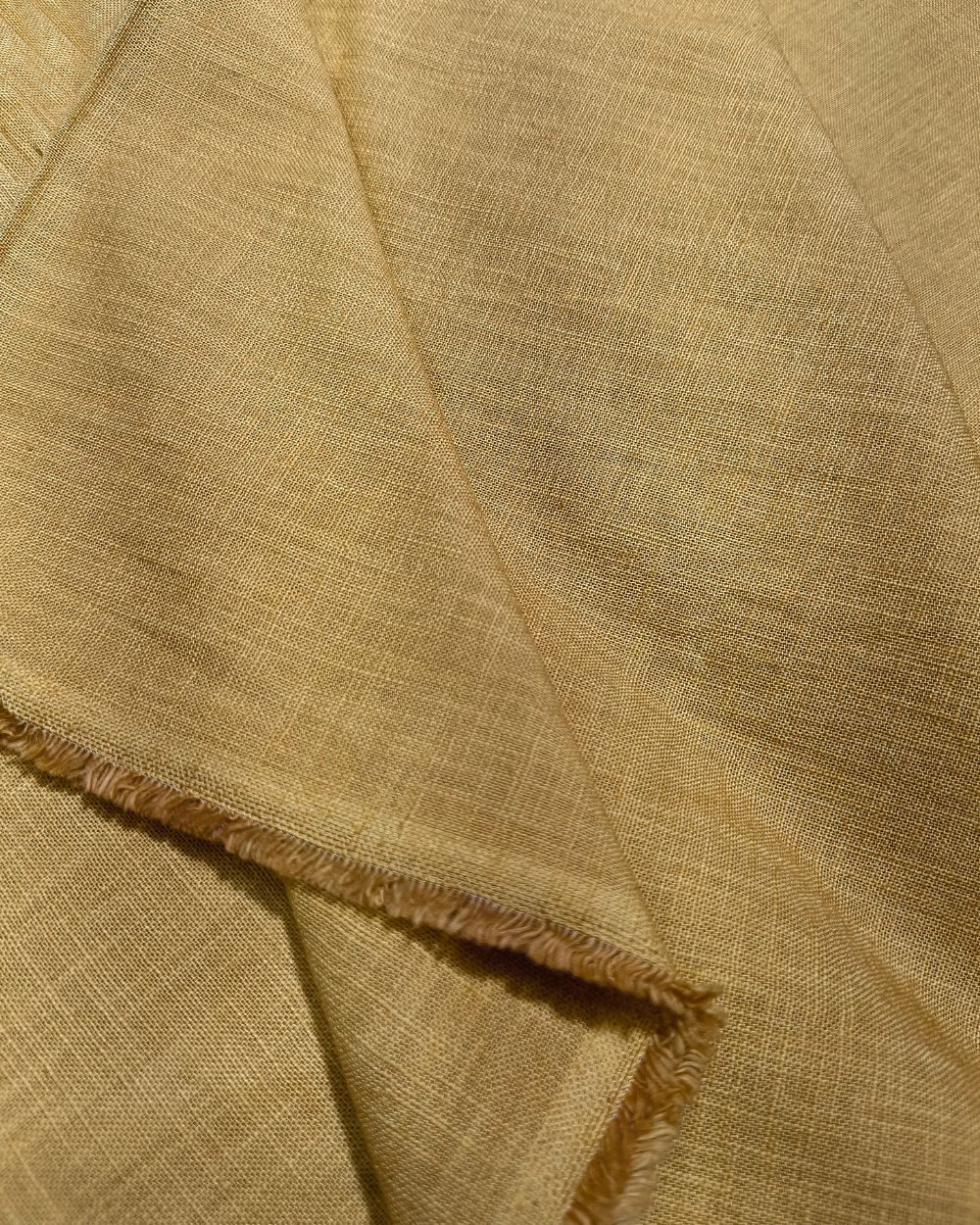 Plain Cotton Linen Golden Brown Colour 44 Inches Width