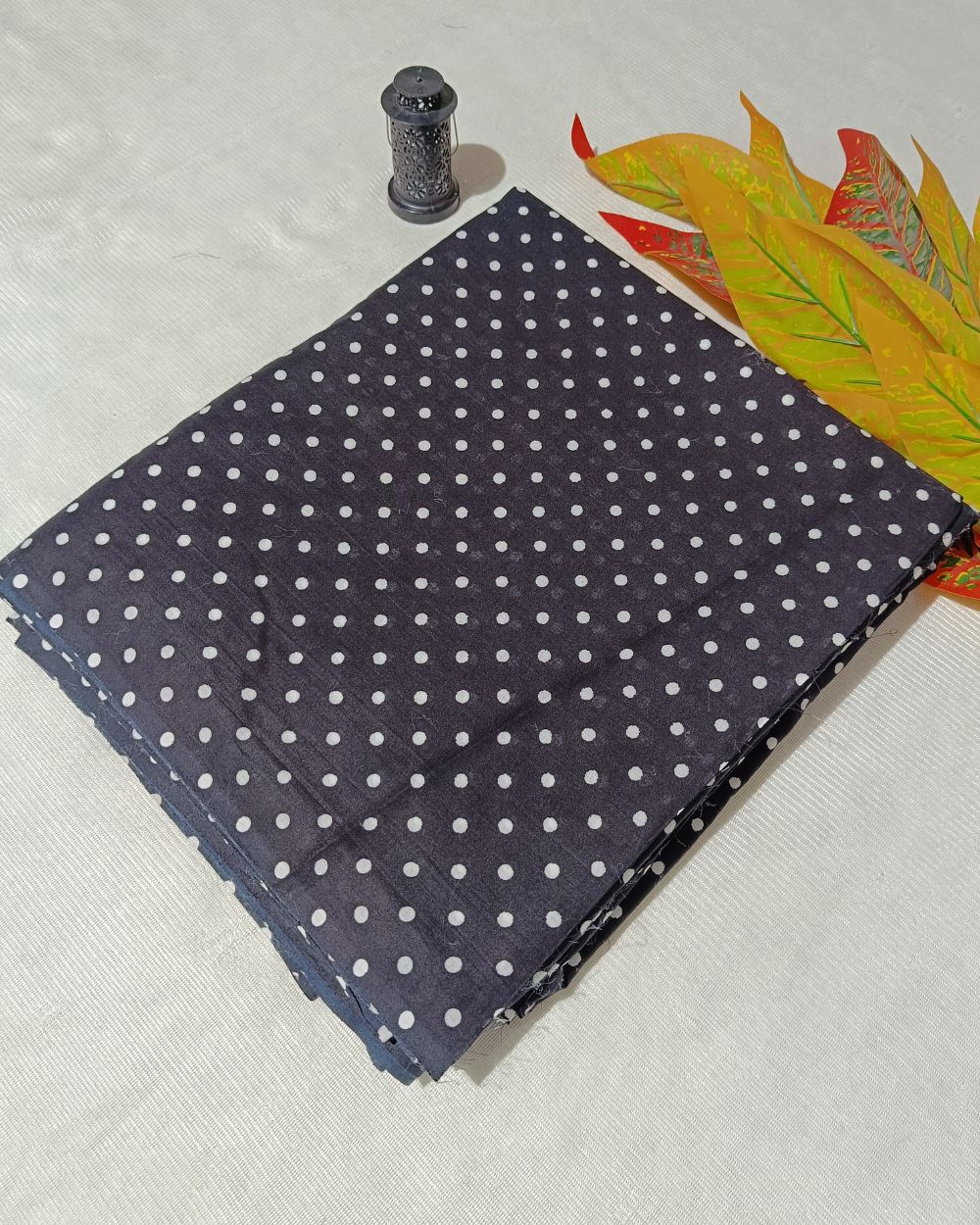 Hand Block Printed Cotton Monochrome Black Colour 42 Inches Width