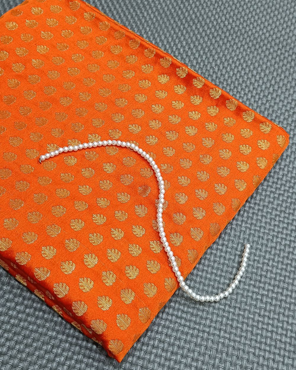 Banarasi Orange Colour 42 Inches Width