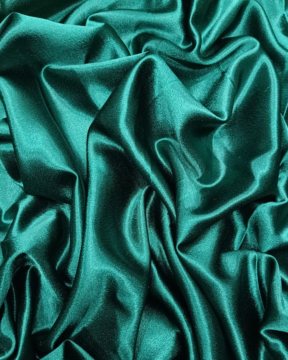 Plain German-Satin Dark Jade Peacock Green(Morpankhi) Colour 44 Inches Width