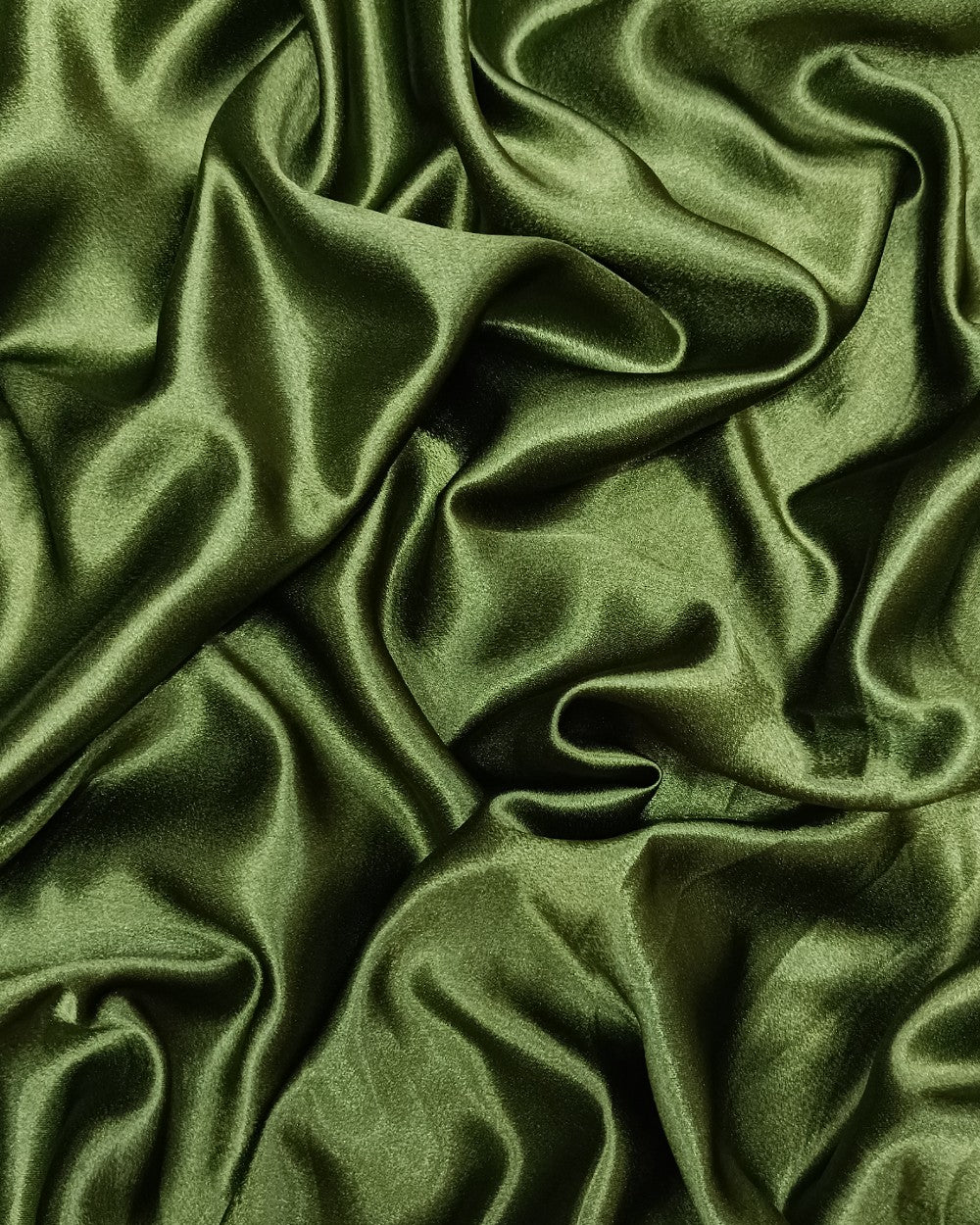 Plain German-Satin Dark Olive Green Colour 44 Inches Width