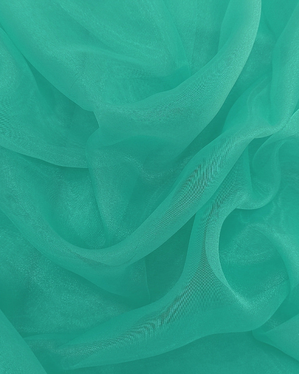 Plain Organza Turquoish Green Colour 45 Inches Width