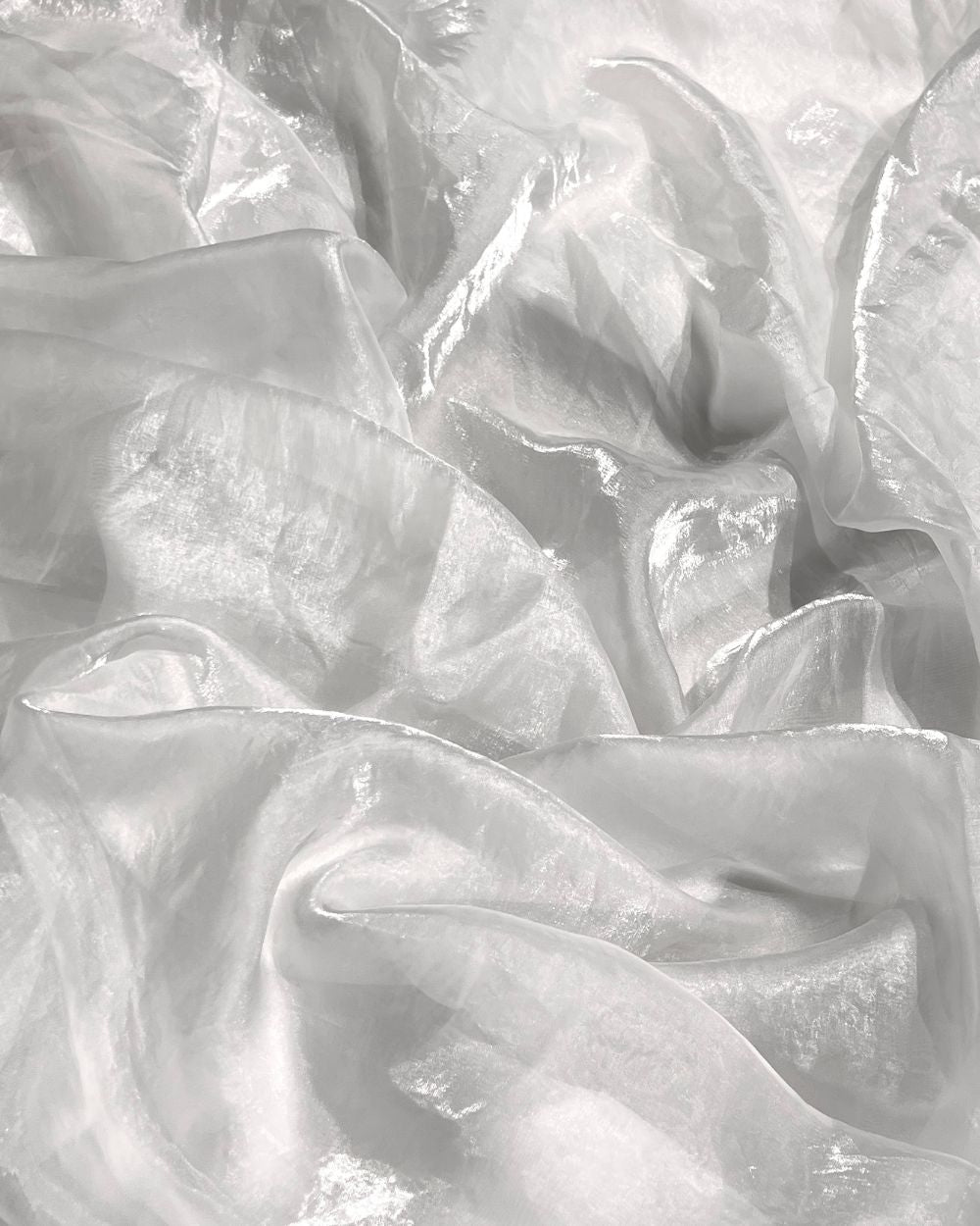 Plain Space Silk (Fendy Satin) White Colour 45 Inches Width